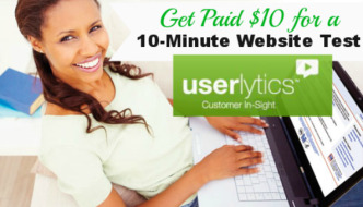 Get paid $10 for a 10 minute Website Test