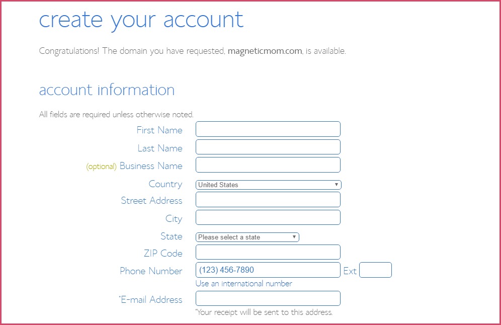 Create an account now