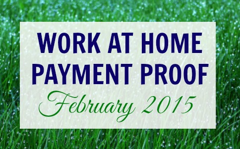 Read more about the article Work at Home Payment Proof –  February 2015