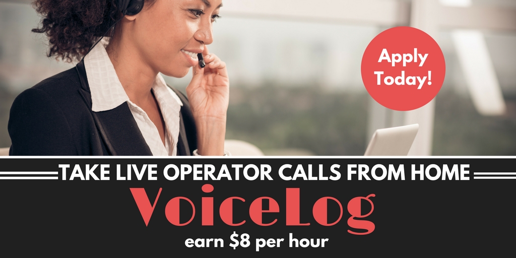 VoiceLog Offers Flexible Work at Home Live Operator Jobs
