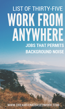 Work-from-Anywhere Jobs That Permits Background Noise