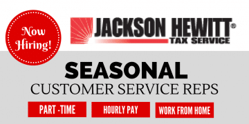 Seasonal Work from Home Customer Service Reps at Jackson Hewitt
