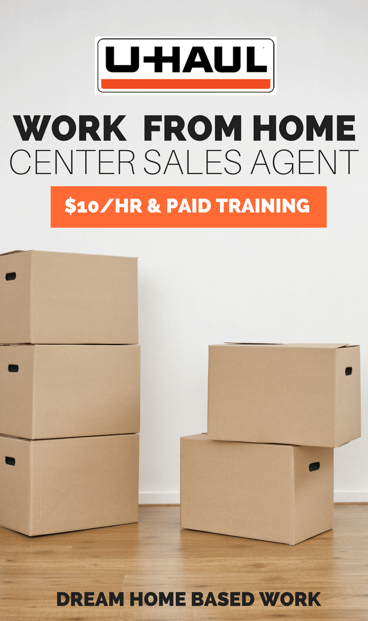 Uhaul Hiring Seasonal Work from Home Center Sales & Reservation Agents - $10/hr plus paid training and bonuses.