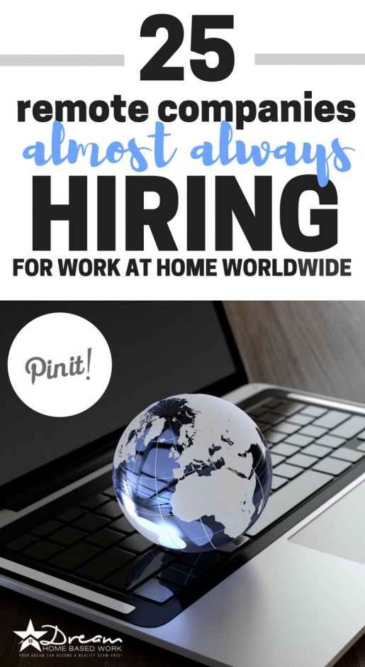 25+ Remote Companies Almost Always Hiring for Work at Home Nationwide