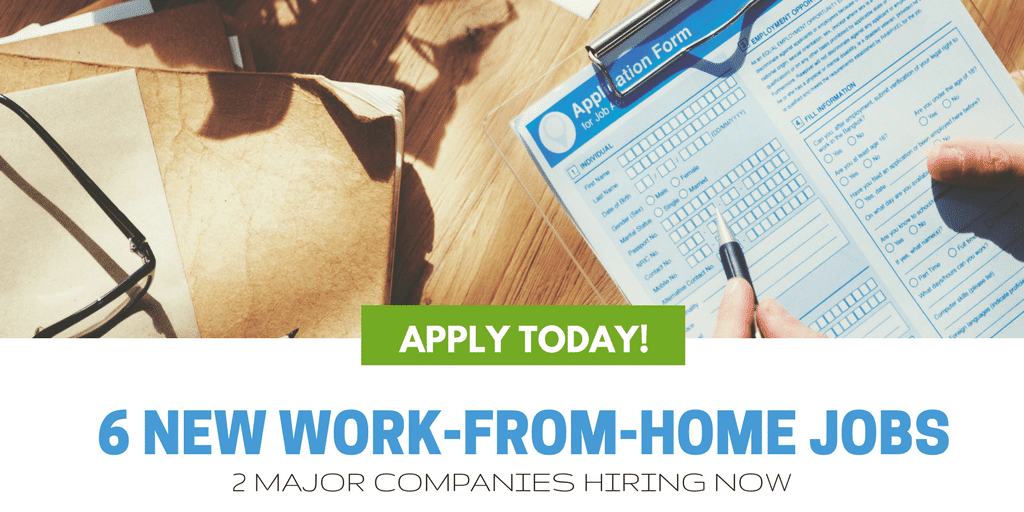 Read more about the article 6 New Work-from-Home Jobs (2 Major Companies Hiring)
