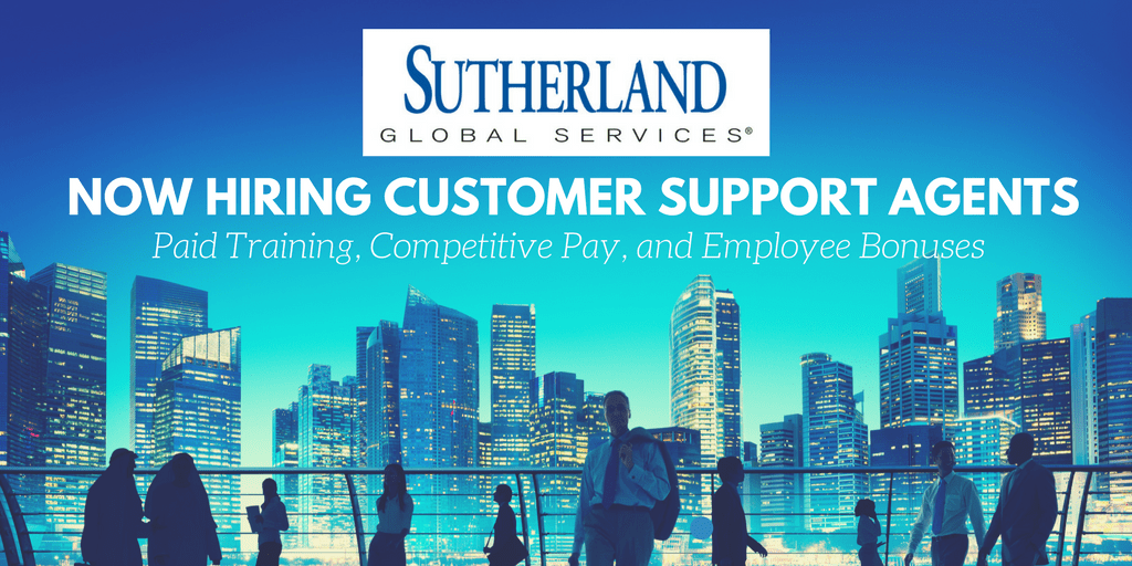 Read more about the article JOB ALERT! Sutherland is Looking to Hire Customer Support Agents