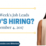 (Video) This Week’s Work at Home Job Leads for December 4,2017