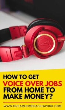 Looking to land some voice over gig work? Here are the best ways to get voice over jobs from home to earn a full or part-time income online. #voiceover #narrator #jobs #workfromhome #makemoneyonline #parttimejobs