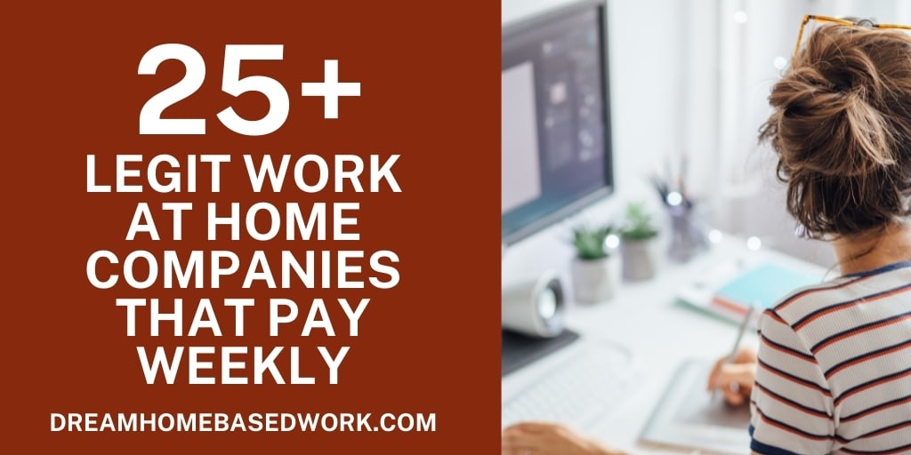 Read more about the article Top 25 Work at Home Online Jobs That Pay Weekly