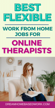 Best Flexible Work from Home Jobs for Online Therapist pin