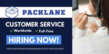 Packlane Hiring! Worldwide Work from Home Customer Service Job pin
