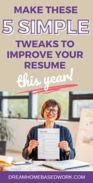 Make These 5 Simple Tweaks To Improve Your Resume This Year pin