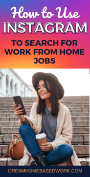 How To Use Instagram to Search for Remote Work from Home Jobs pin