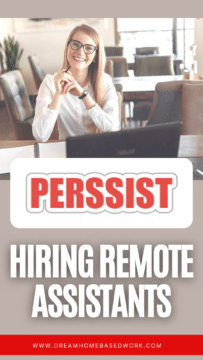 Perssist Hiring Remote Assistants Pin