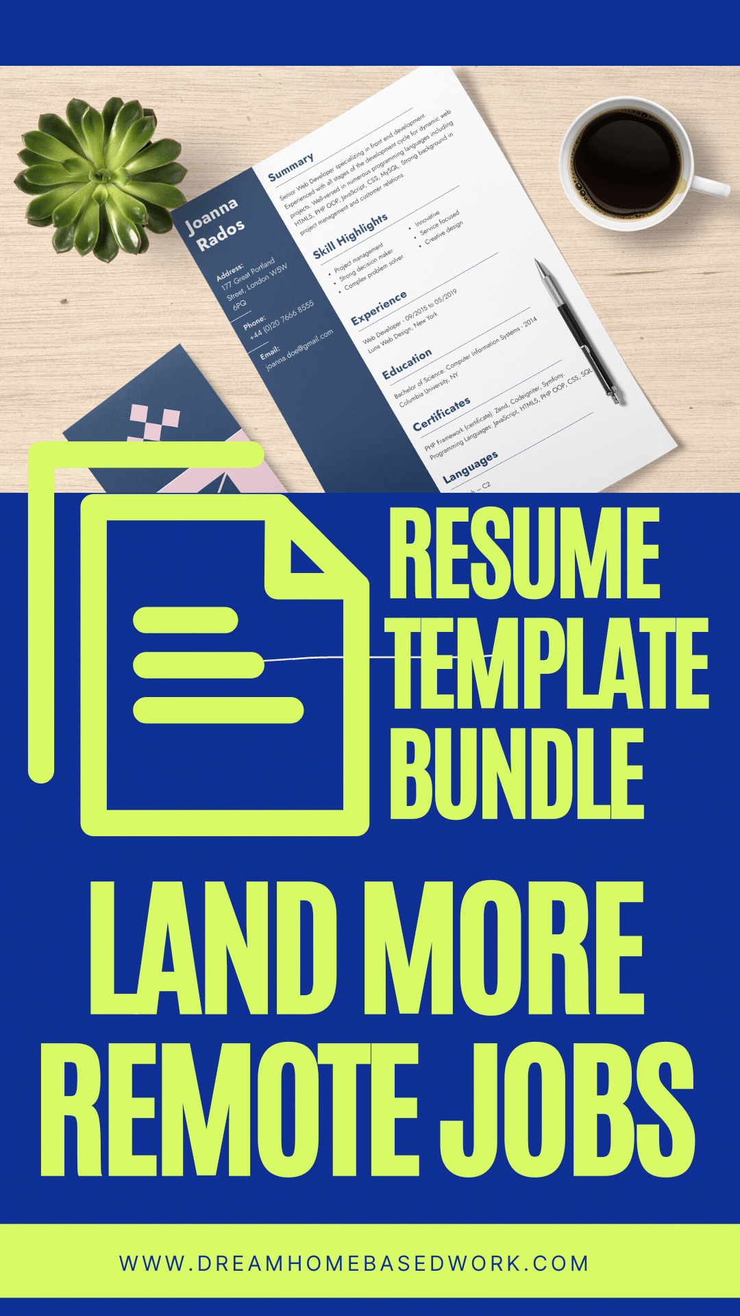 Resume Template Bundle Your Guide To Landing Remote Jobs