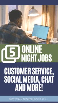 5 Online Night Remote Jobs Pin