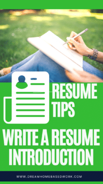 How to Write a Resume Intro Pin