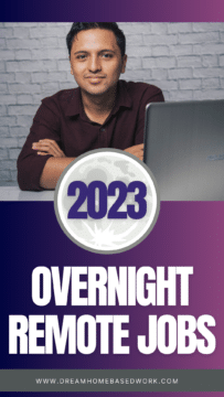 Overnight Remote Jobs 2023 Pin
