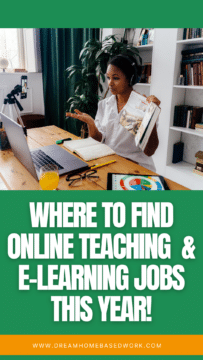 Online Teaching eLearning Jobs Pin